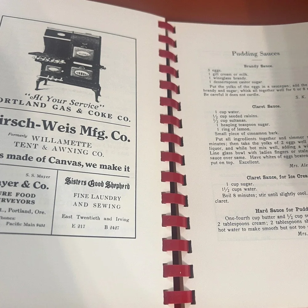 Portland Woman's Exchange Cook Book 1913 James Beard 1973 Oregon History Reprint